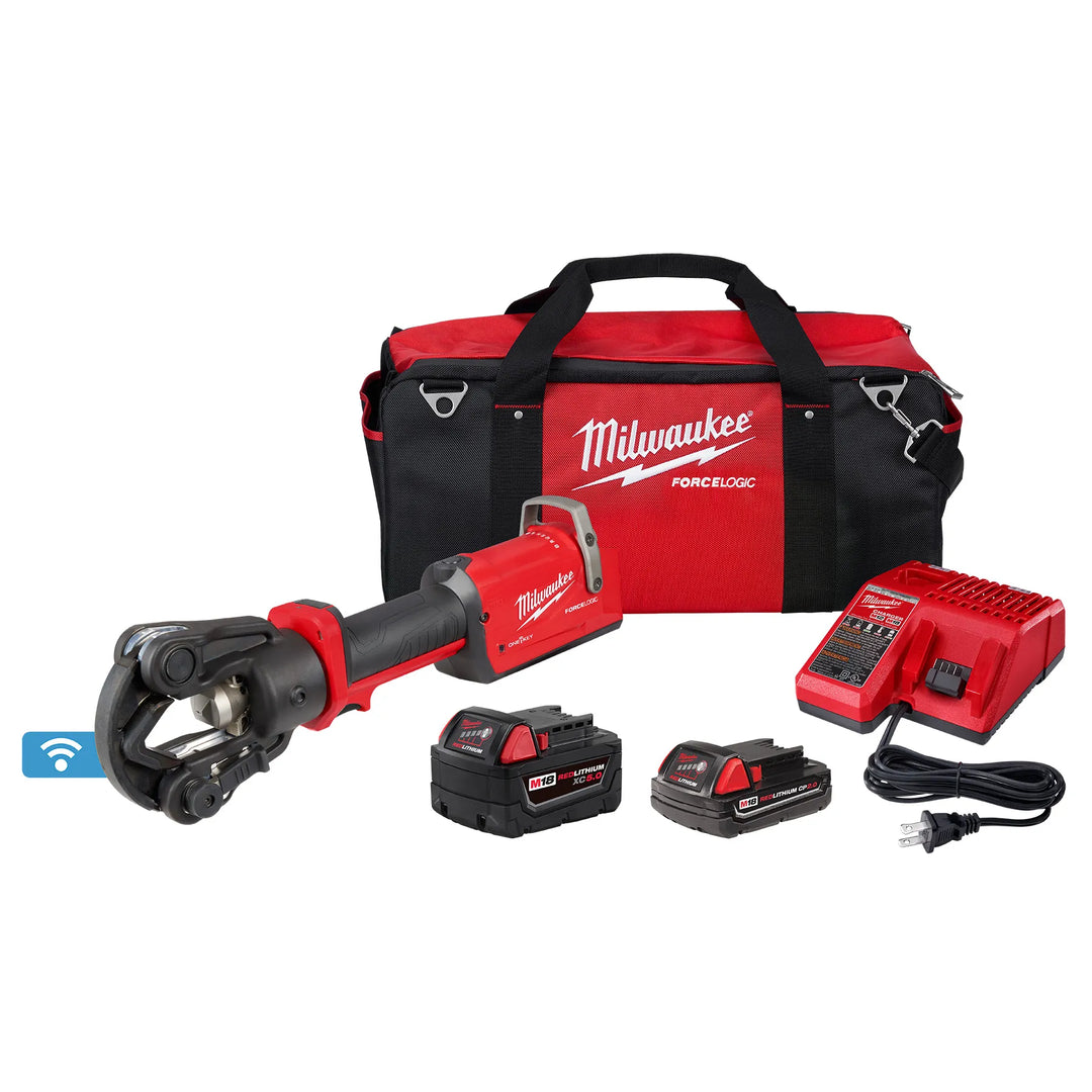 MILWAUKEE M18™ FORCE LOGIC™ 11T Dieless Latched Linear Utility Crimper Kit