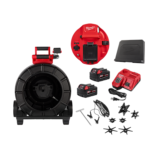 MILWAUKEE M18™ Sistema de inspección de tuberías de rigidez media de 200'