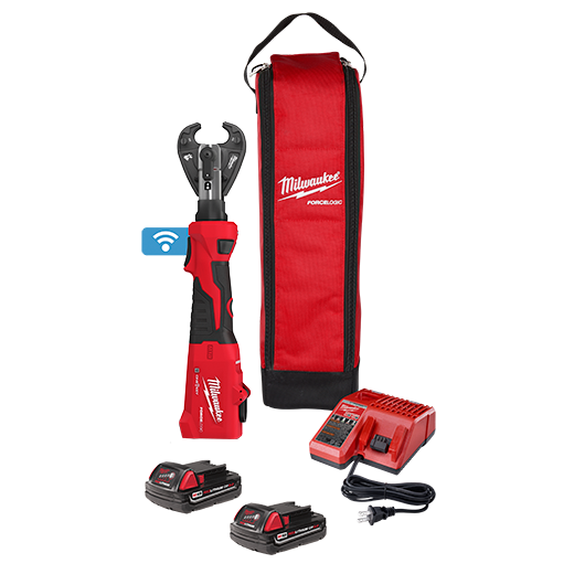 MILWAUKEE M18™ FORCE LOGIC™ 6T Linear Utility Crimper Kit w/ Snub Nose Jaw