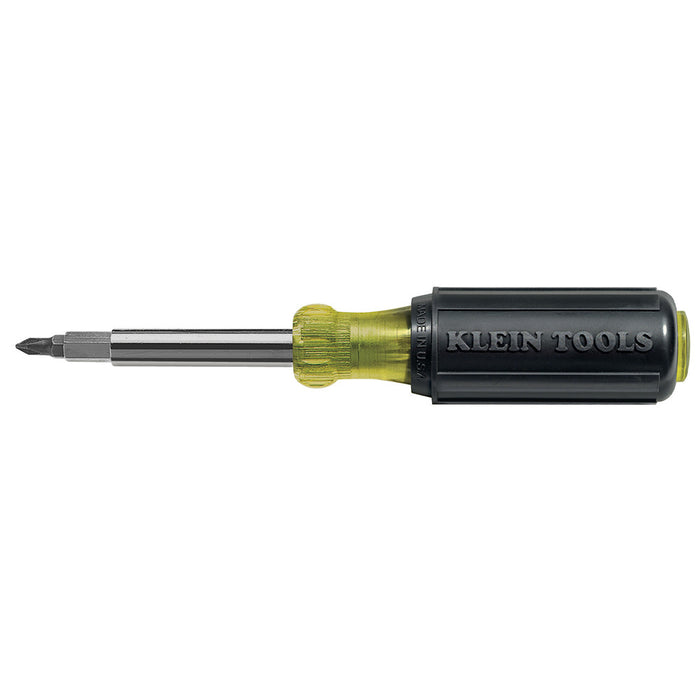 KLEIN TOOLS Multi-Bit Screwdriver / Nut Driver, 10-IN-1, Phillips, Slotted Bits