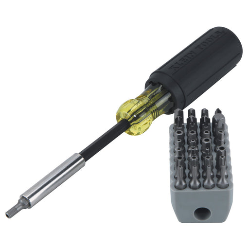 KLEIN TOOLS Magnetic Screwdriver w/ 32 Tamperproof Bits