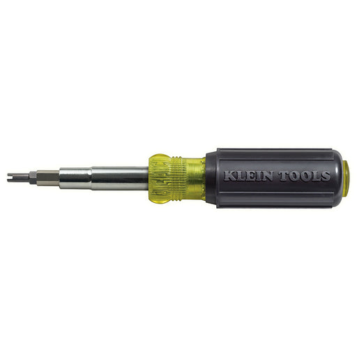 KLEIN TOOLS Multi-Bit Screwdriver / Nut Driver, 11-IN-1, Ph, Sl, Sq, Schrader Bits