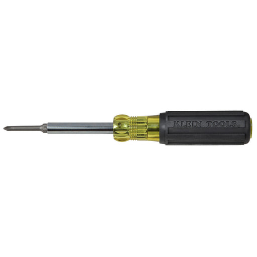 KLEIN TOOLS Multi-Bit Screwdriver / Nut Driver, 6-IN-1, Extended Reach, Ph, Sl