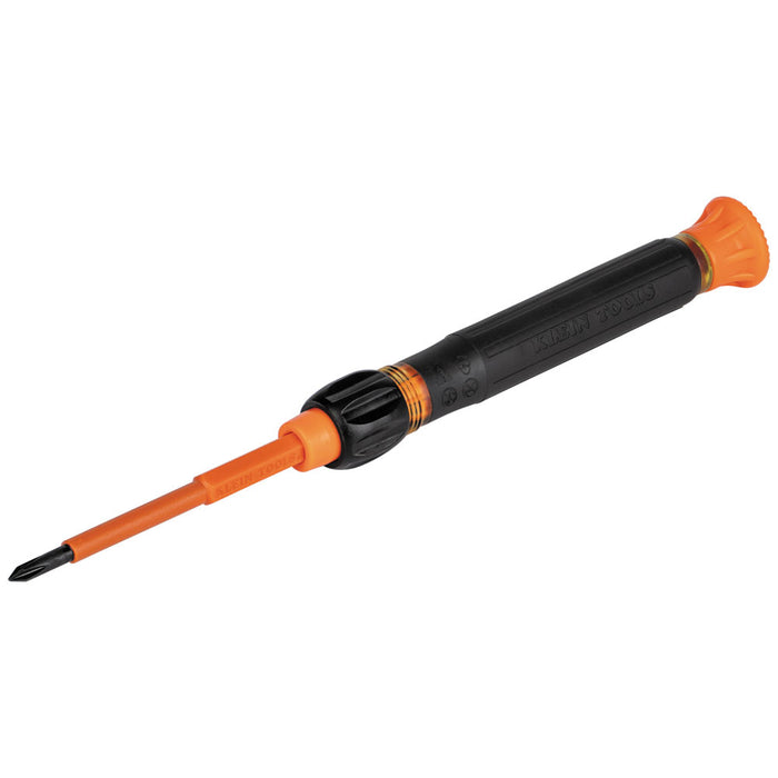 KLEIN TOOLS 2-in-1 Insulated Electronics Screwdriver, Phillips, Slotted Bits