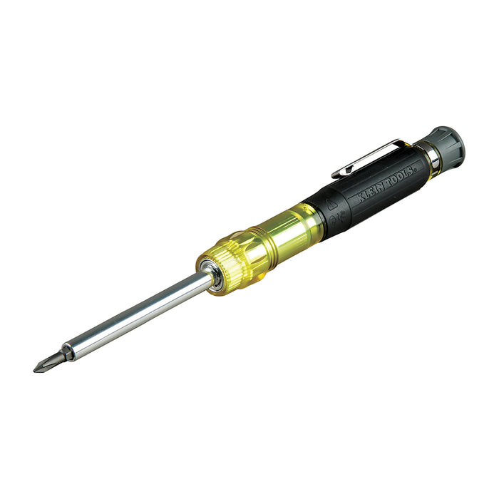 KLEIN TOOLS Multi-Bit Electronics Pocket Screwdriver, 4-in-1, Ph, Sl Bits