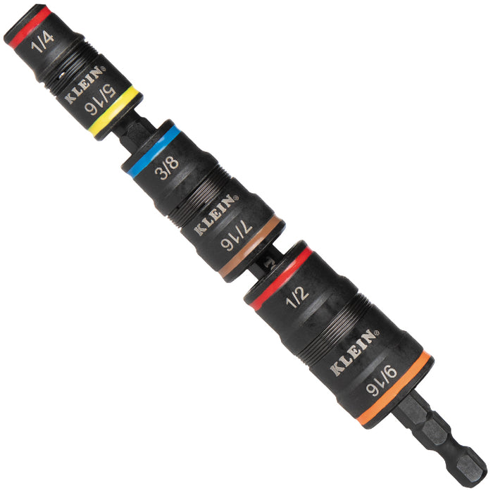 KLEIN TOOLS 7-in-1 Impact Flip Socket Set, No Handle