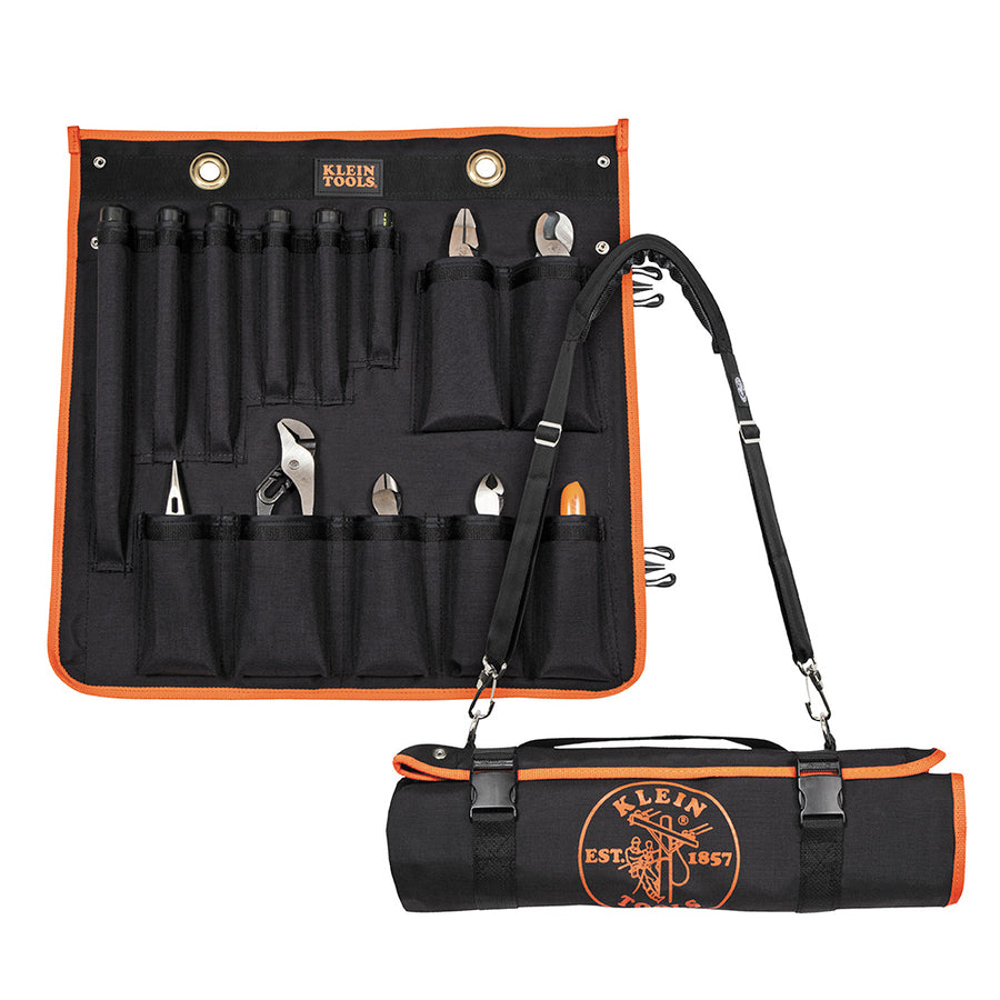 KLEIN TOOLS 13 PC. 1000V Insulated Utility Tool Kit w/ Roll Up Pouch
