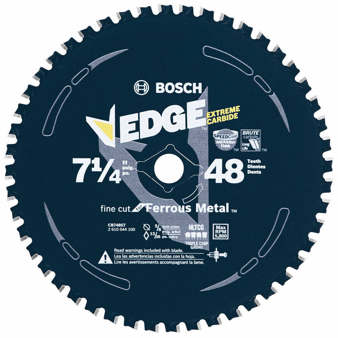 BOSCH 7-1/4" 48 Tooth Edge Circular Saw Blade for Ferrous Metal Cutting