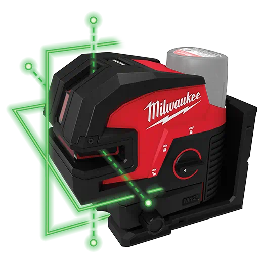 MILWAUKEE M12™ Línea cruzada verde y láser de 4 puntos (solo herramienta)