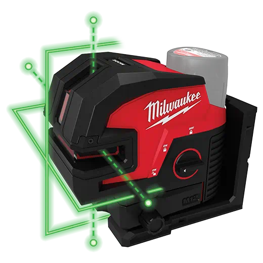Kit láser de 4 puntos y líneas cruzadas verdes MILWAUKEE M12™