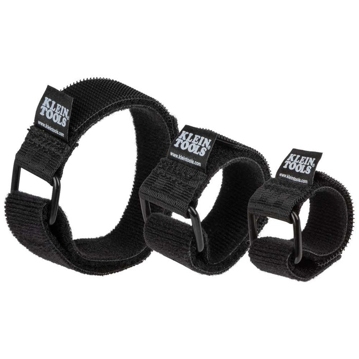 KLEIN TOOLS Hook and Loop Cinch Straps, 6-Inch, 8-Inch and 14-Inch Multi-Pack