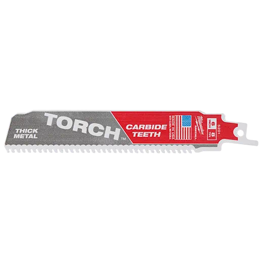 Hoja de carburo SAWZALL® TORCH™ de 6" y 8 TPI MILWAUKEE (PAQUETE DE 25)