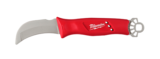 Cuchillo Hawkbill de punta roma para liniero MILWAUKEE con anillo STICKWORK™ 3-EN-1