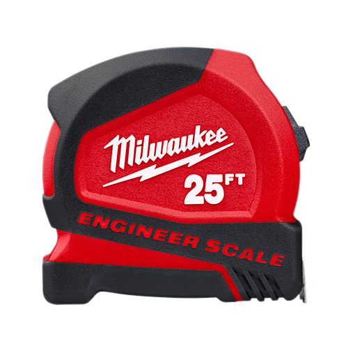 MILWAUKEE 25' Compact Tape Measure w/ Engineer Scale