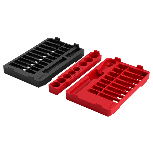 MILWAUKEE 47 PC. 1/2" Drive SAE & Metric Ratchet & Socket Set PACKOUT™ Trays