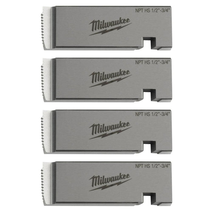 Matrices de roscado de tubos universales NPT de ALTA VELOCIDAD de 1/2"-3/4" MILWAUKEE