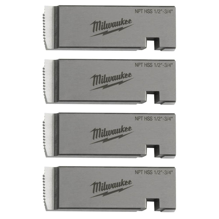 MILWAUKEE 1/2"-3/4" ALTA VELOCIDAD PARA Matrices de Roscado de Tuberías Universales INOXIDABLES NPT