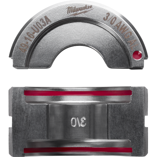 Troquel estilo U de aluminio MILWAUKEE 3/0 AWG