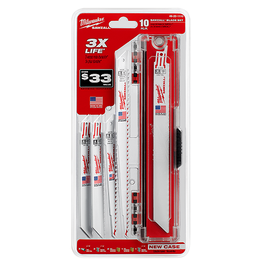 MILWAUKEE SAWZALL® Standard Metal and Wood Blade Set (10 PIECE)