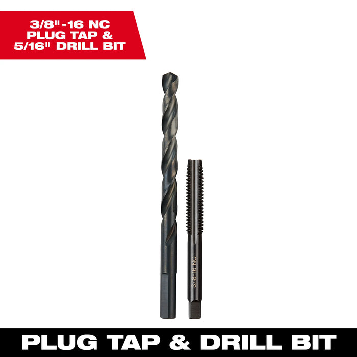 MILWAUKEE Straight Flute Plug Tap & Drill Bit Set