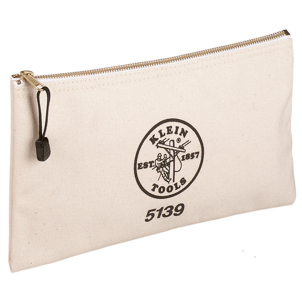 KLEIN TOOLS 12.5" X 7" X 0.7" Canvas Zipper Bag Tool Pouch