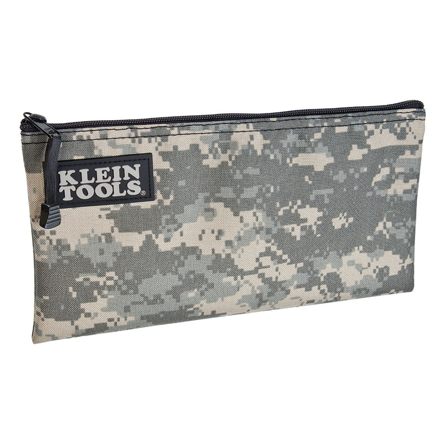 KLEIN TOOLS 12-1/2" Camouflage Nylon Zipper Bag Tool Pouch