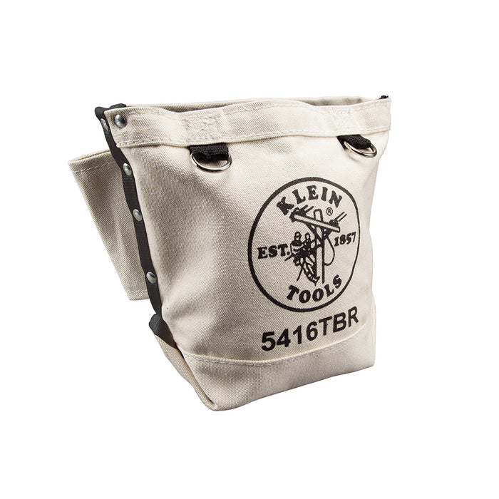 KLEIN TOOLS Tool Pouch, Bolt Retention Pouch, Canvas, Tunnel Connect, 5x10x9-Inch