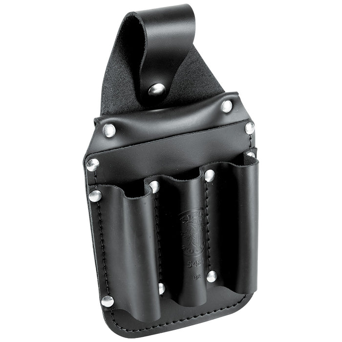 KLEIN TOOLS Tool Pouch, Leather Pocket Tool Organizer, 6-Pockets, 5.75x2.5x10-Inch