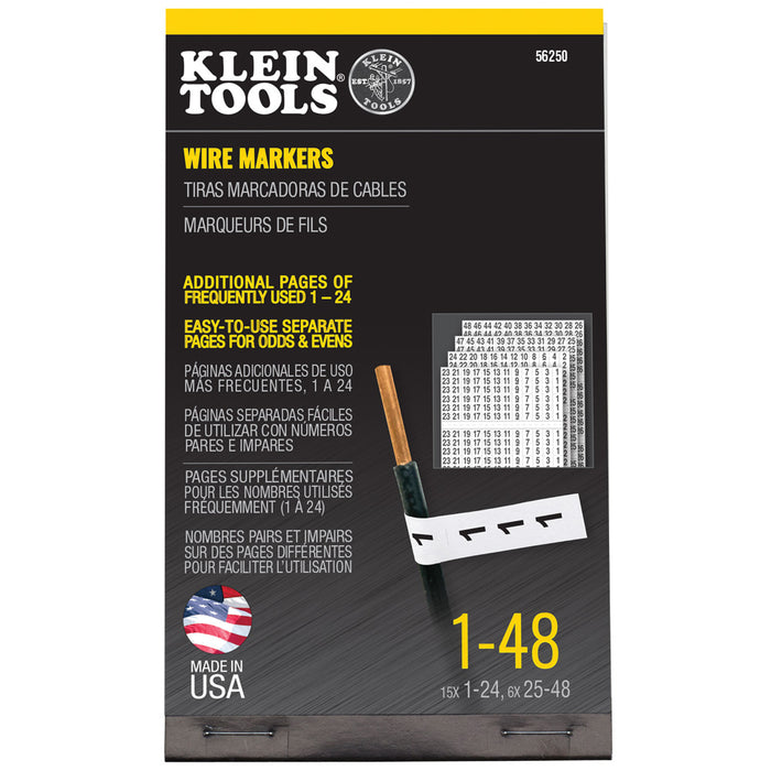 KLEIN TOOLS Wire Marker Book, 1-48