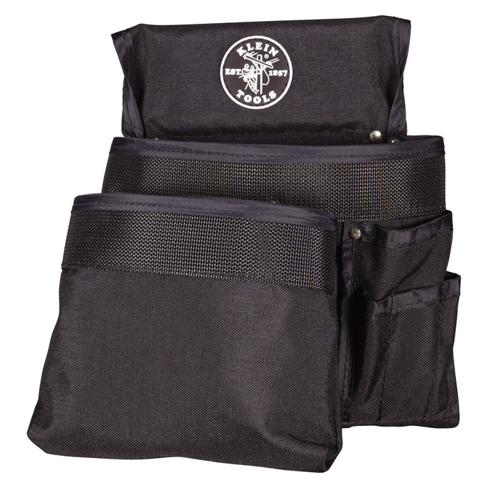 KLEIN TOOLS Tool Pouch, PowerLine‰ã¢ Series 8-Pocket Tool Pouch, Black Nylon