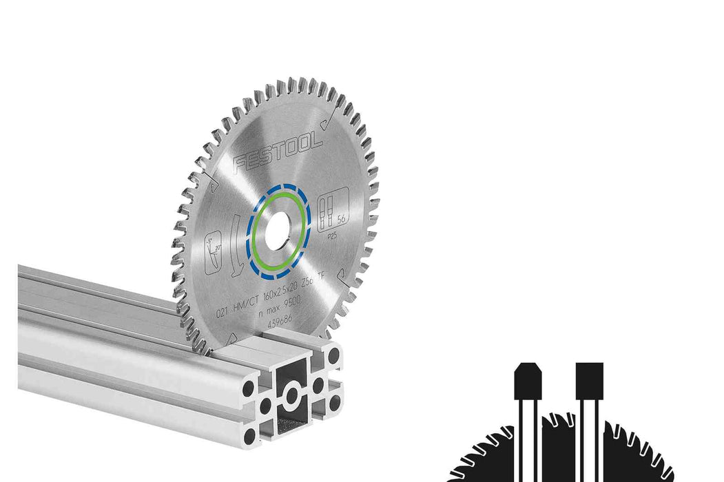 Hoja de Sierra FESTOOL ALUMINIO/PLÁSTICO 216X2,3X30 TF64