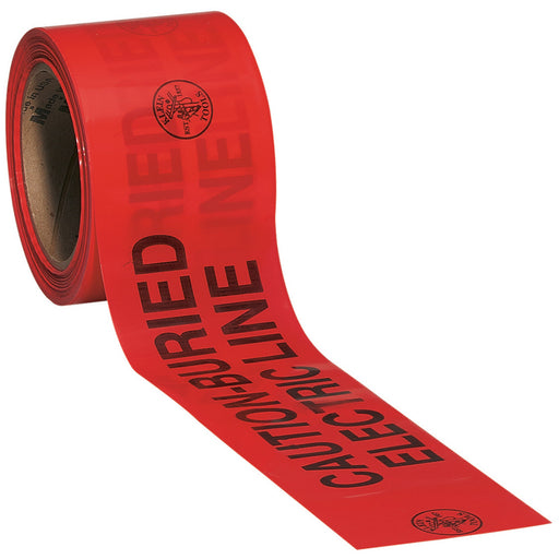 KLEIN TOOLS 200' Red CAUTION-BURIED ELECTRIC LINE Barricade Tape