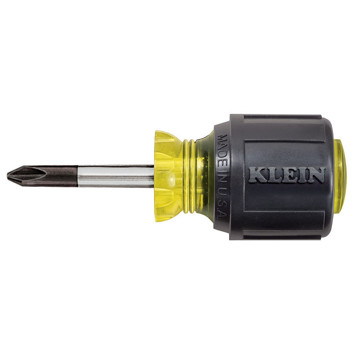 KLEIN TOOLS Stubby Screwdriver, #2 Phillips, 1-1/2-Inch Shank