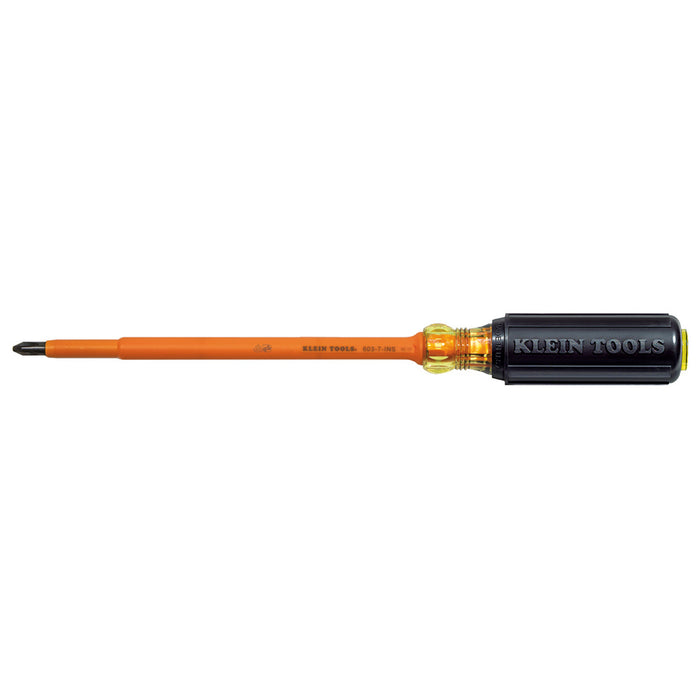KLEIN TOOLS Insulated Screwdriver, #2 Phillips, 7-Inch Round Shank