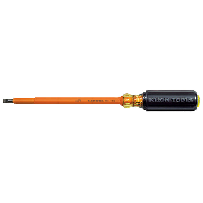 KLEIN TOOLS Insulated 1/4-Inch Cabinet Tip Screwdriver, 7-Inch