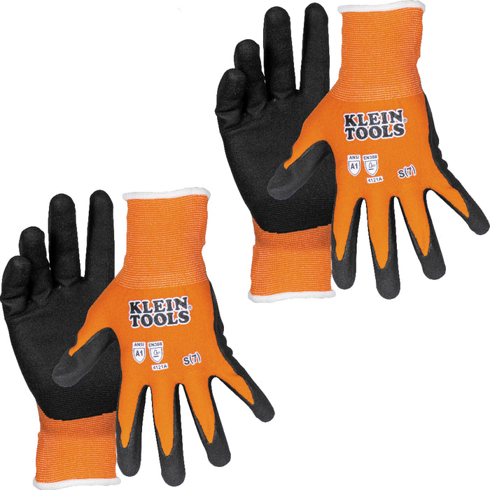 KLEIN TOOLS Touchscreen Cut Level A1 Knit Dipped Gloves (2 PAIR)