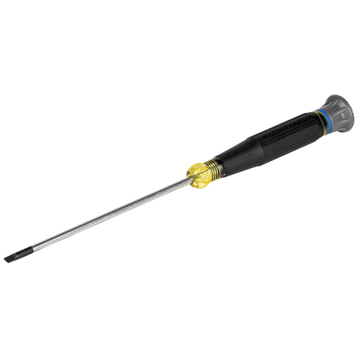 KLEIN TOOLS 1/8-Inch Slotted Precision Screwdriver, 4-Inch Shank