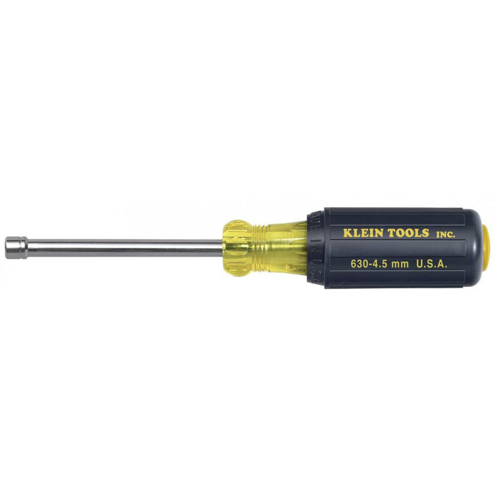 KLEIN TOOLS 4.5 mm Cushion-Grip‰ã¢ Nut Driver 3-Inch Hollow Shaft