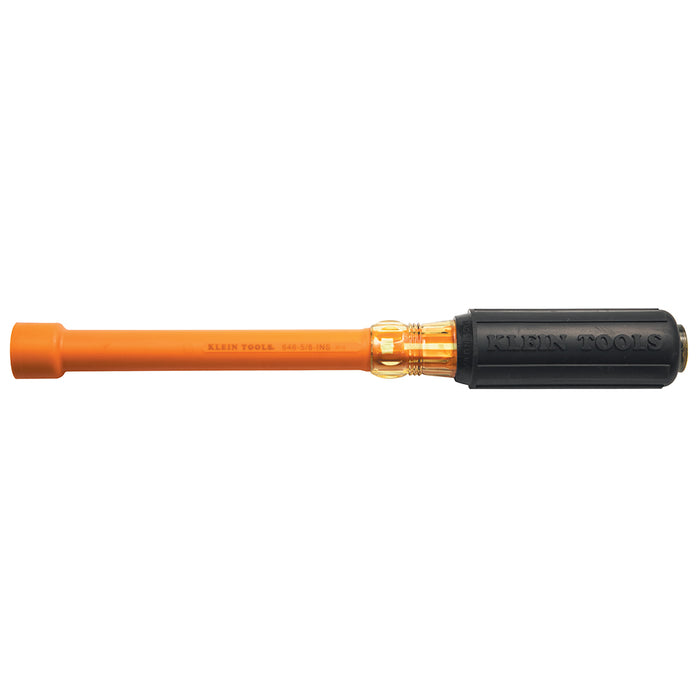 KLEIN TOOLS 5/8-Inch Insulated Nut Driver, 6-Inch Hollow Shaft