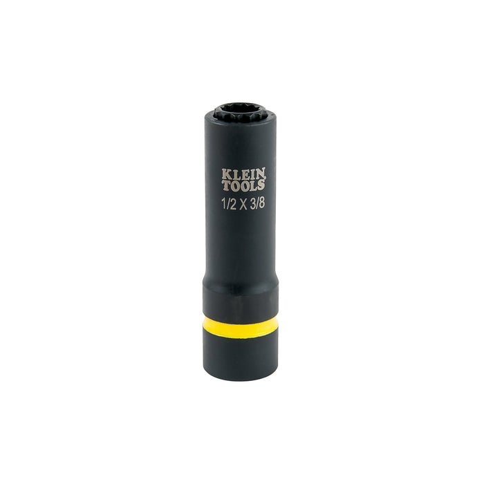 KLEIN TOOLS 2-in-1 Impact Socket, 12-Point, 1/2 and 3/8-Inch