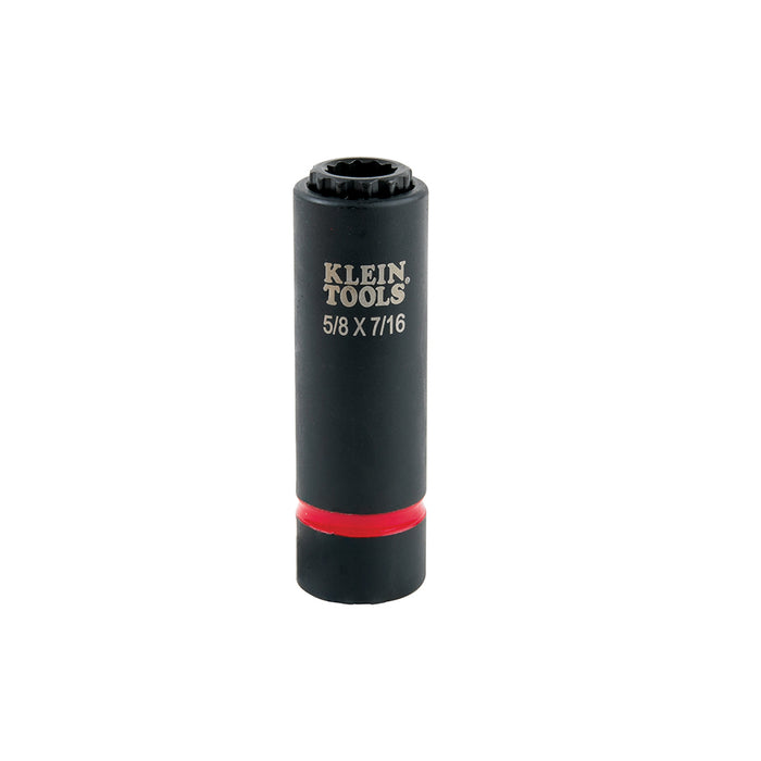 KLEIN TOOLS 2-in-1 Impact Socket, 12-Point, 5/8 and 7/16-Inch