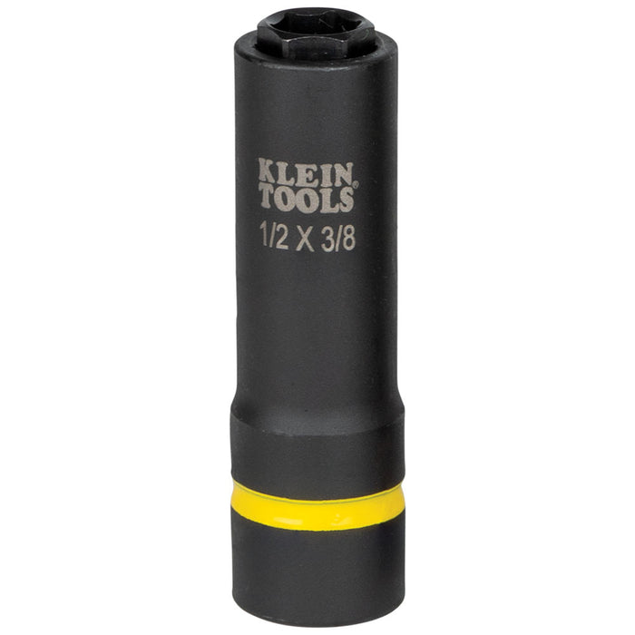 KLEIN TOOLS 2-in-1 Impact Socket, 6-Point, 1/2 and 3/8-Inch