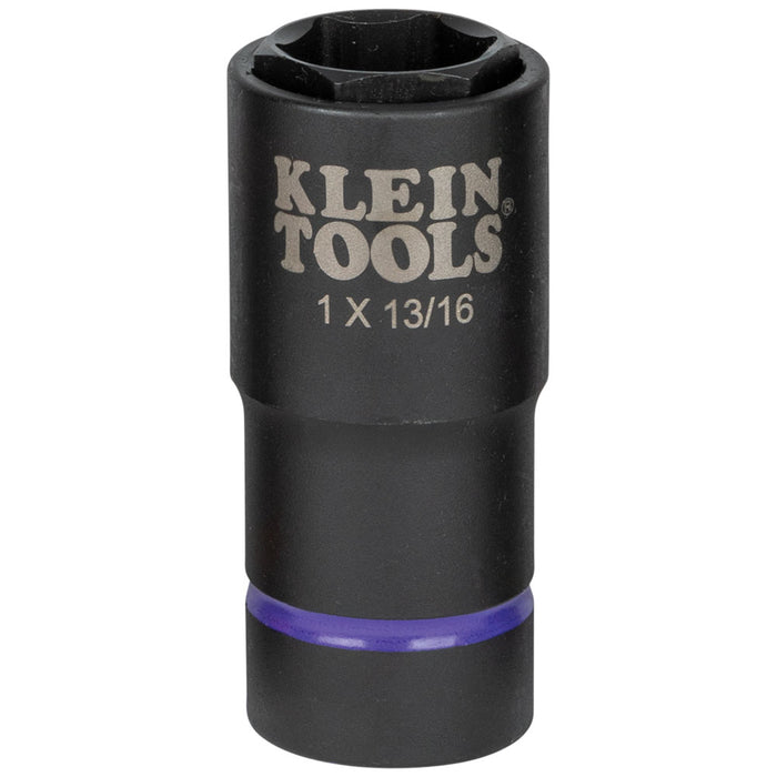 KLEIN TOOLS 2-in-1 Impact Socket, 6-Point, 1 and 13/16-Inch