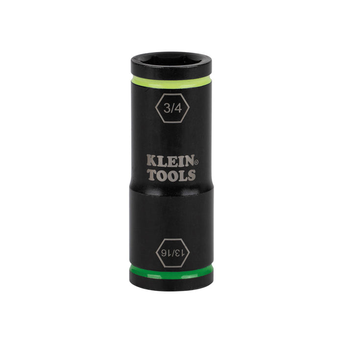 KLEIN TOOLS Flip Impact Socket, 3/4 and 13/16-Inch