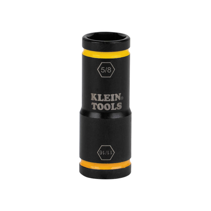 KLEIN TOOLS Flip Impact Socket, 11/16 and 5/8-Inch