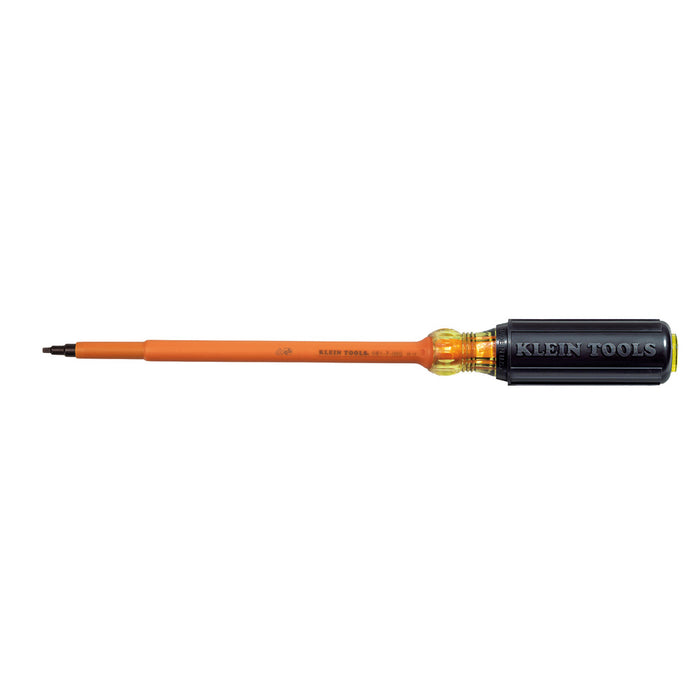 KLEIN TOOLS Insulated Screwdriver, #1 Square with 7-Inch Shank