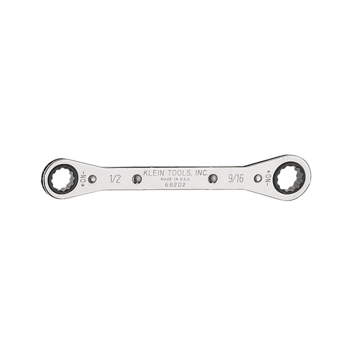 KLEIN TOOLS Ratcheting Box Wrench 1/2 x 9/16-Inch