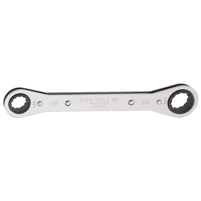 KLEIN TOOLS Ratcheting Box Wrench 5/8 x 3/4-Inch