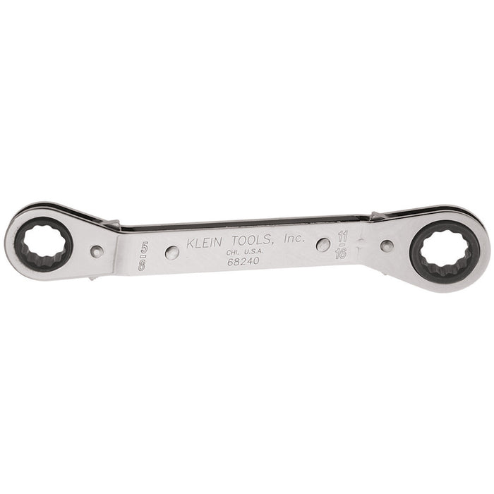 KLEIN TOOLS Reversible Ratcheting Box Wrench, 5/8 x 11/16-Inch