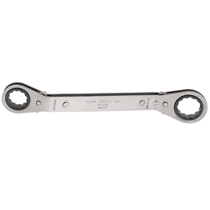 KLEIN TOOLS Reversible Ratcheting Box Wrench, 3/4 x 7/8-Inch